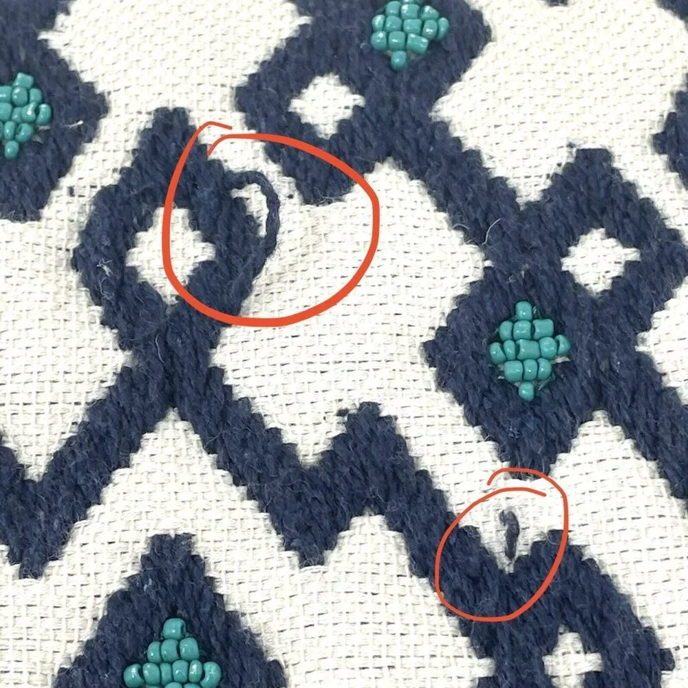 Roberta Roller Rabbit fringe woven pattern